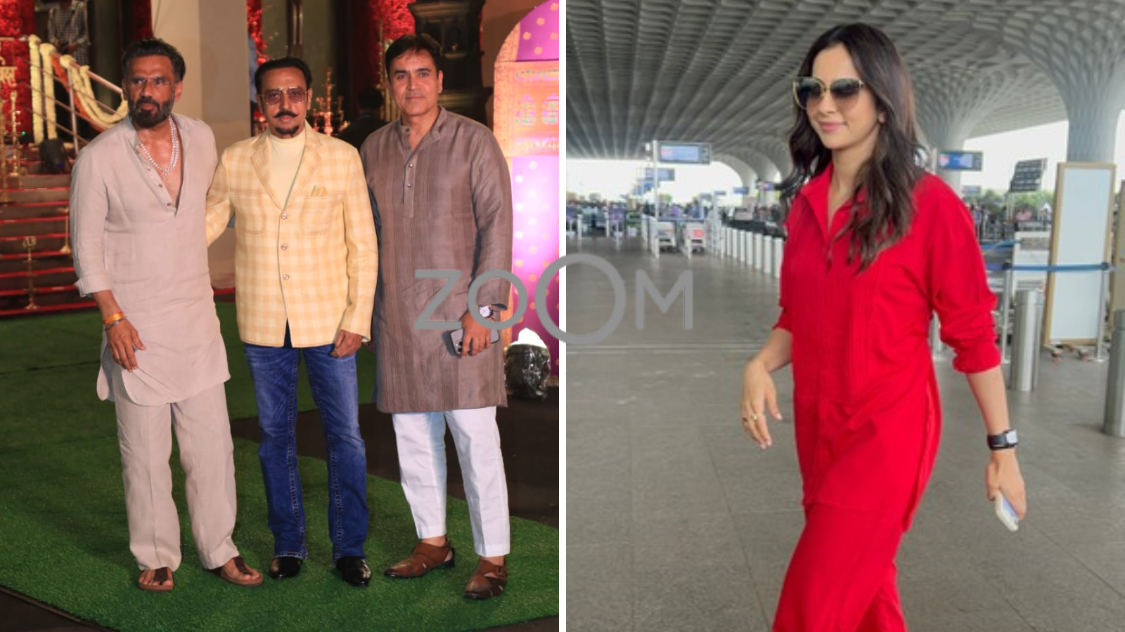 Suniel Shetty With Gulshan Grover At CM Eknath Shinde House Rakul Preet Singh At Airport  ZoomIn