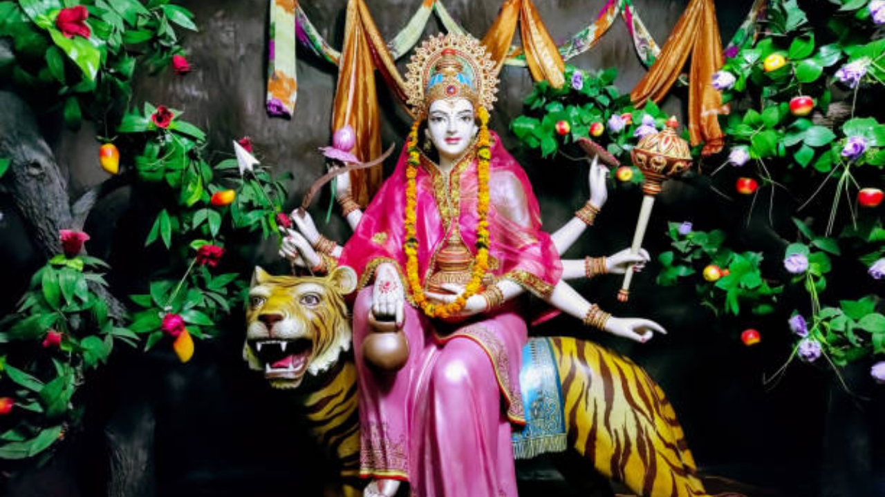 Shardiya Navratri 2024 Day 4 Maa Kushmanda  Orange 