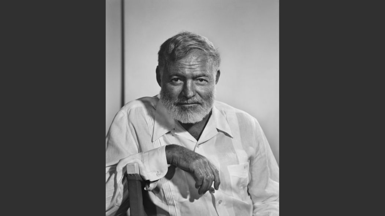 Ernest Hemingway  Standing at a Desk in Havana