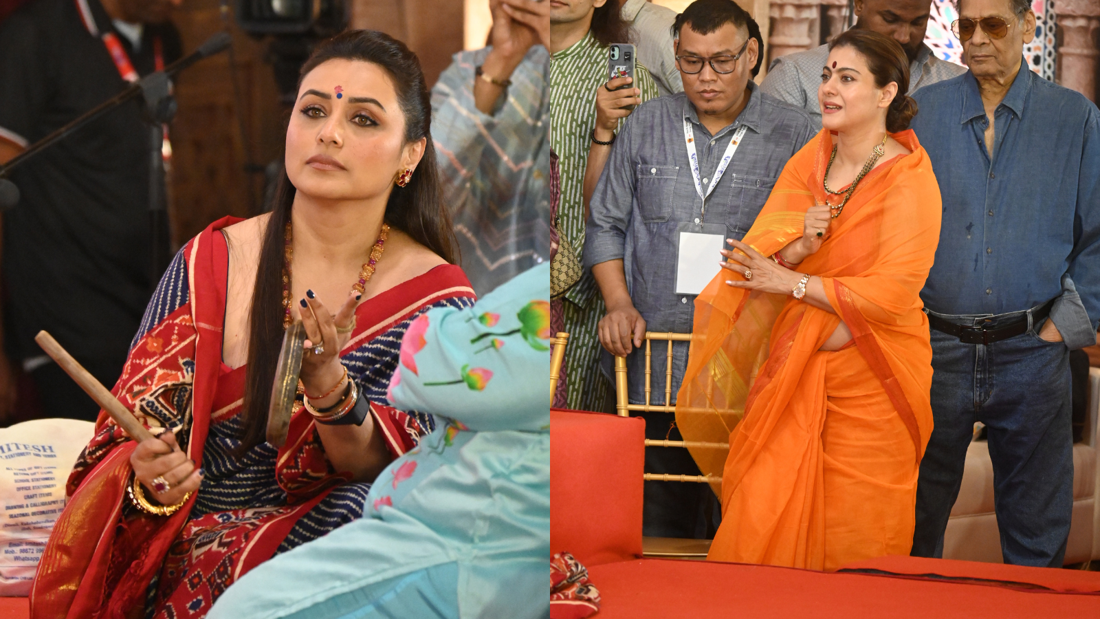 Rani Mukherji And Kajol Enjoying Durga Festivities