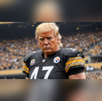 Trump 'Sports' Steelers Jersey In New Pic, Takes 'Christ' Dig At Harris