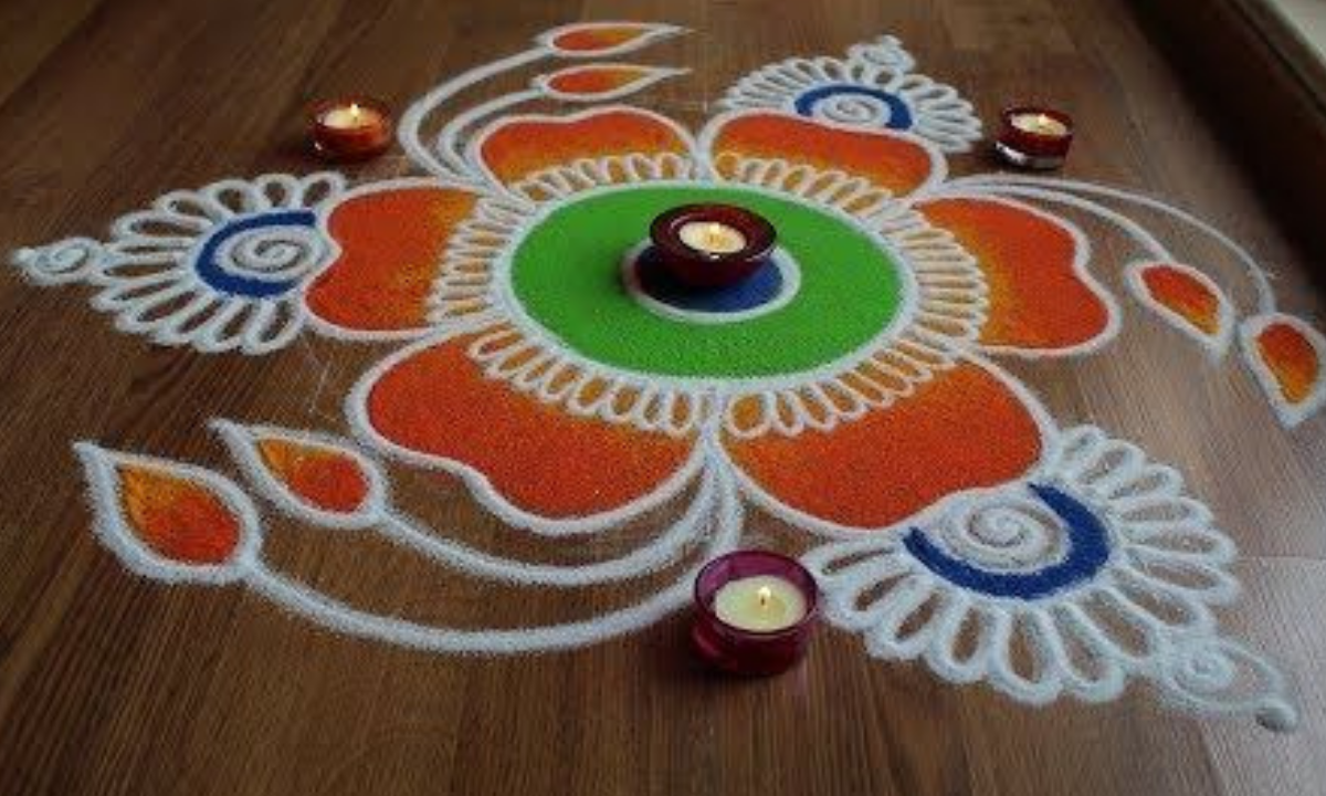 मुक्तहस्त रांगोळी Freehand Rangoli