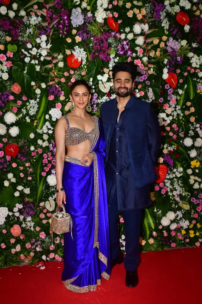 Rakul Preet Singh And Jackky Bhagnani Twin In Blue