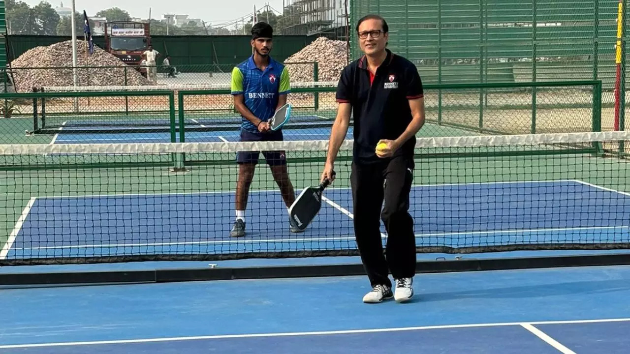 Vineet Jain graces the pickleball court at Bennett University