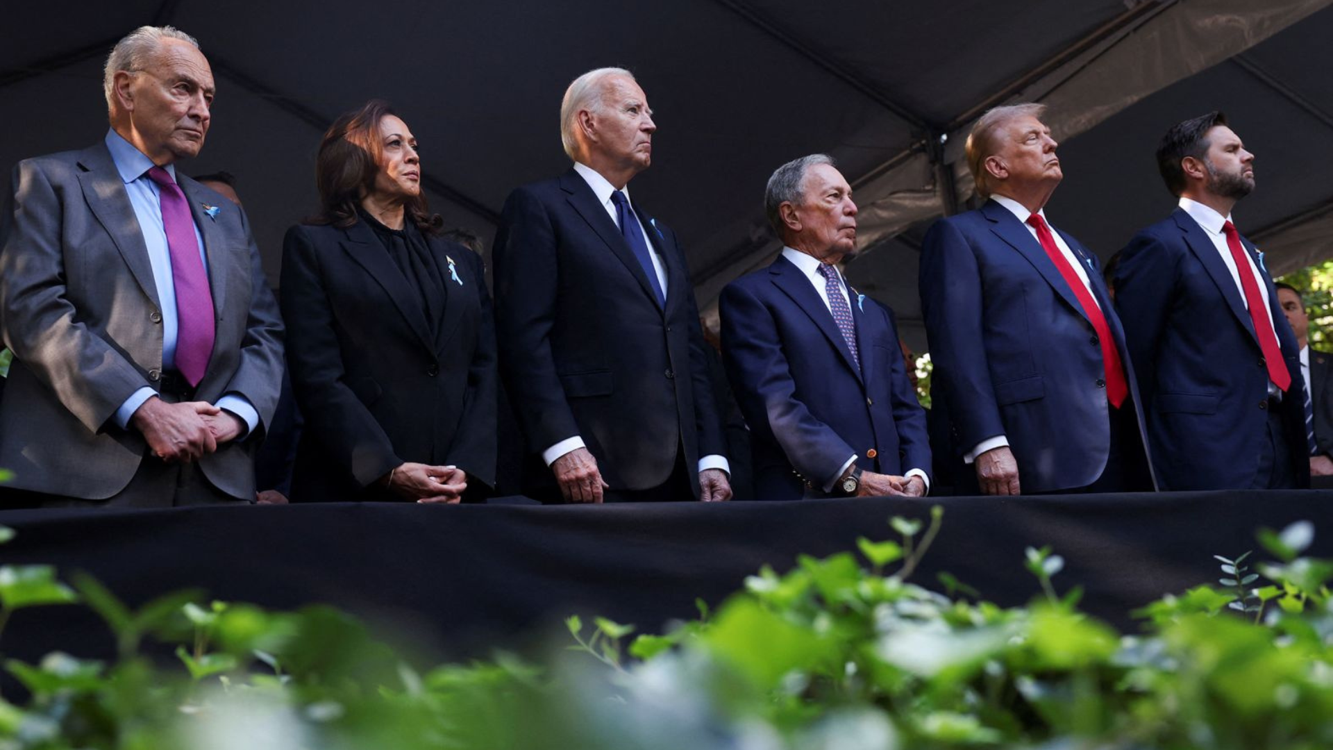 Bipartisan Gathering at the 911 Anniversary Ceremony in New York City September 11