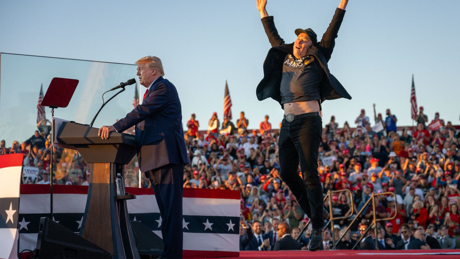 Elon Musk Joins Trump on Stage in Butler Pennsylvania October 5