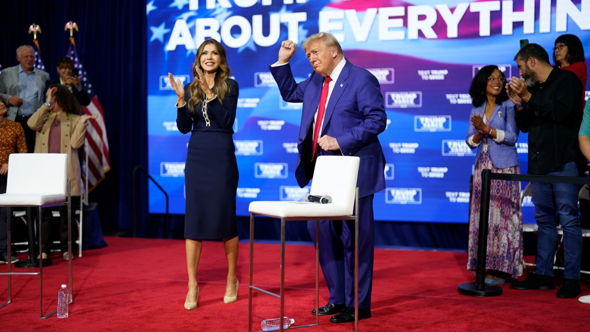 Trump Dances with South Dakota Gov Kristi Noem in Oaks Pennsylvania October 14