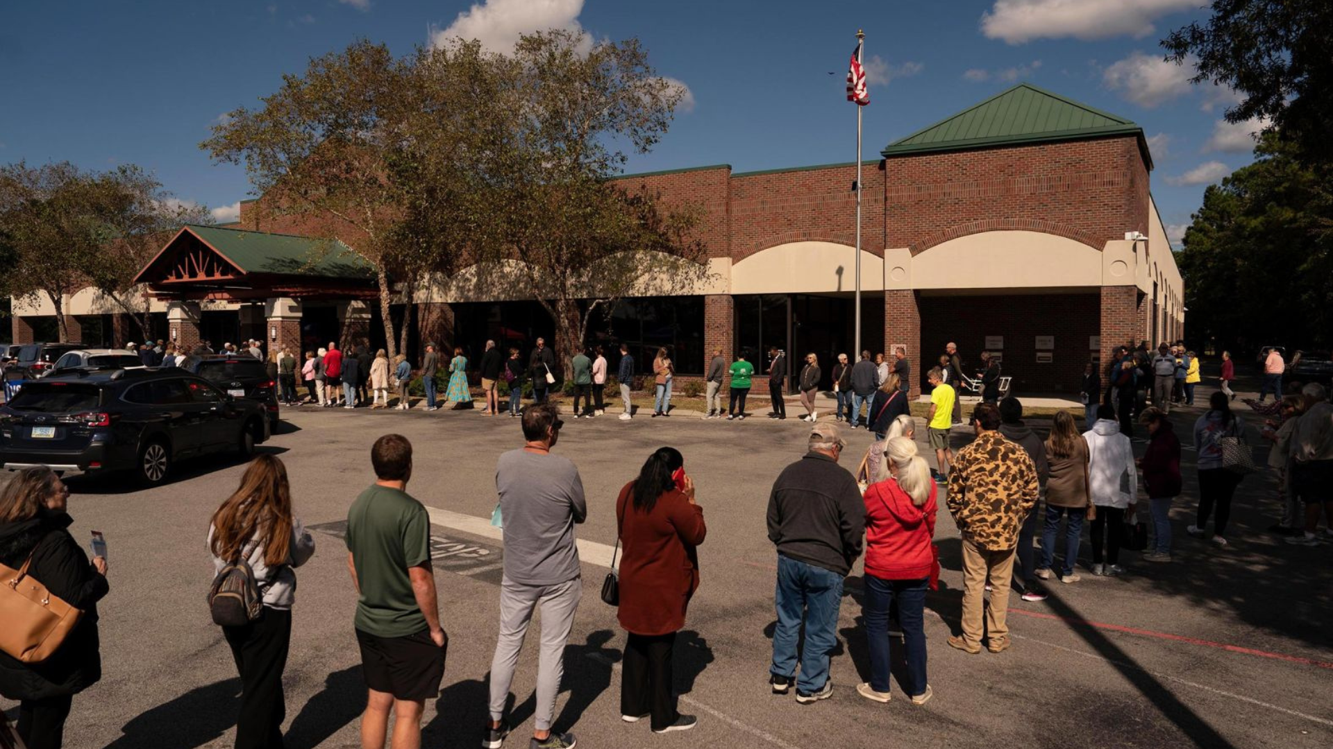 Early Voting Lines in Wilmington North Carolina October 17