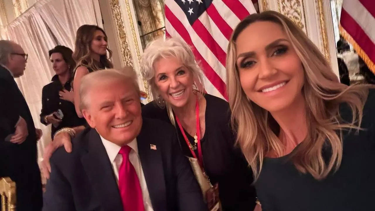 US President Donald Trump with the extreme right-wing Lara Trump