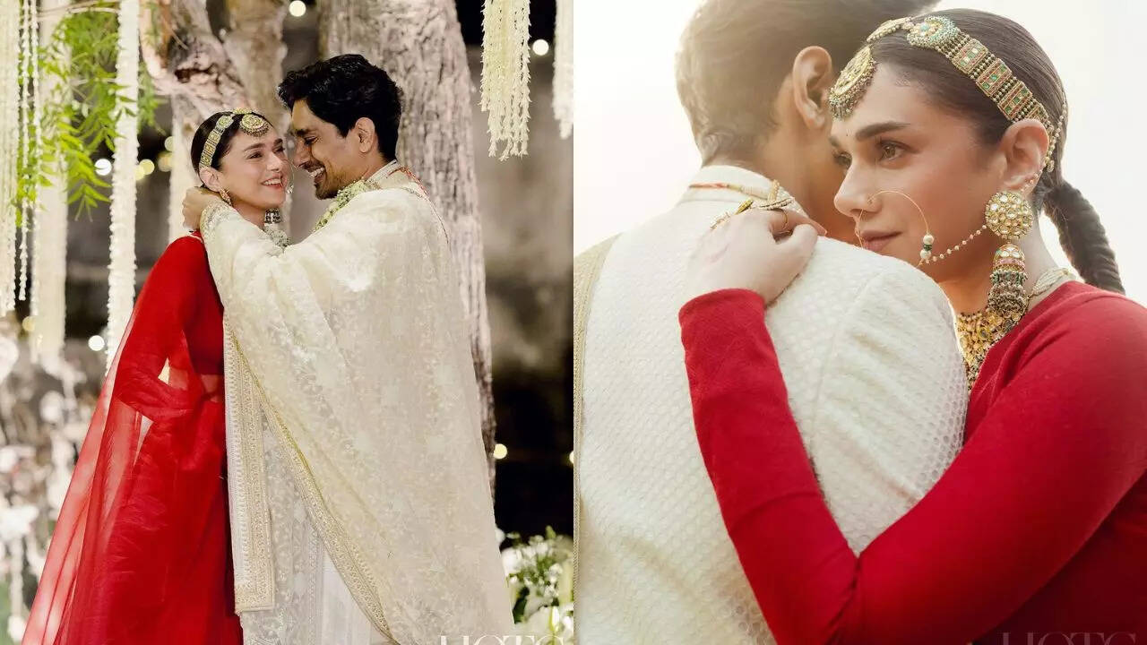 Aditi and Siddharth's second wedding celebration was held at Alila Fort Bishangarh