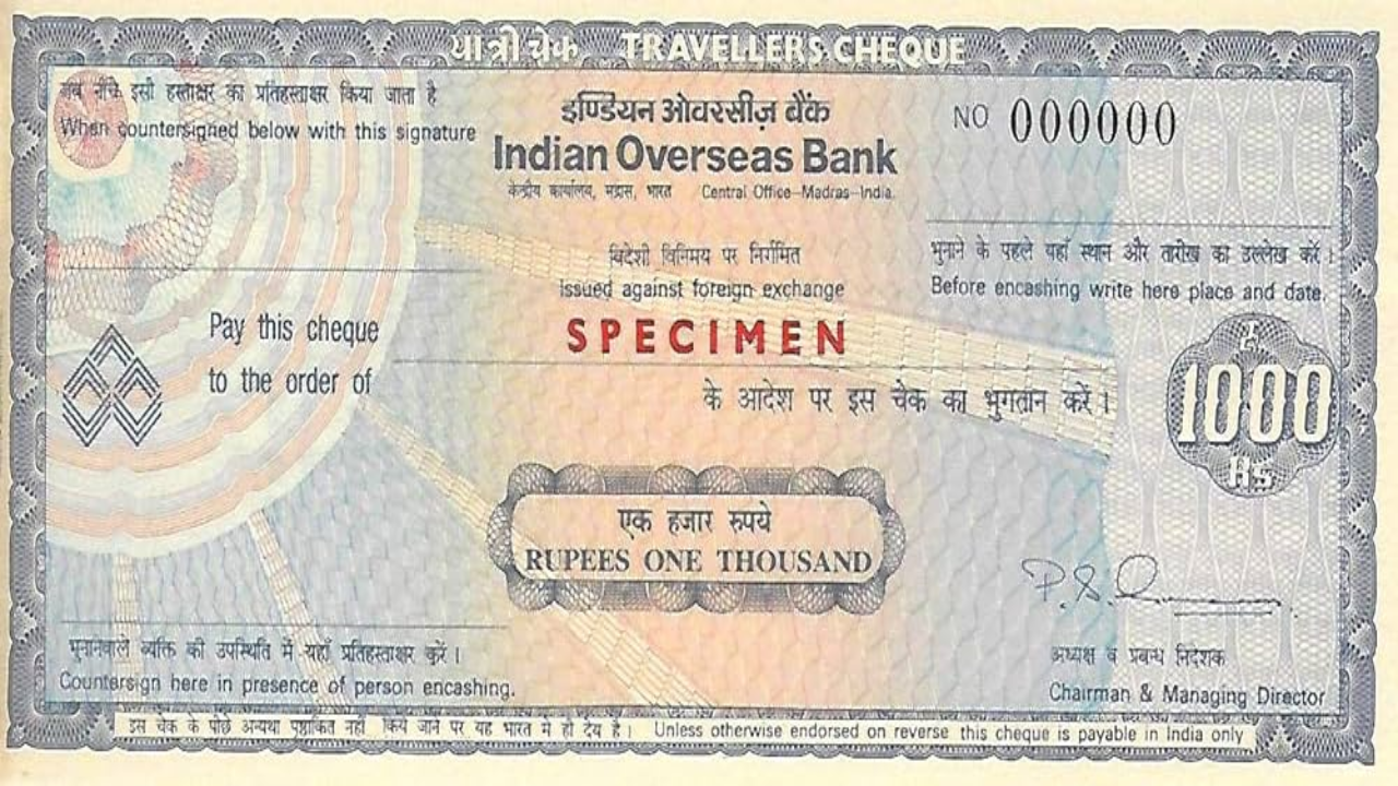 प्रवासी चेक Travellers Cheque