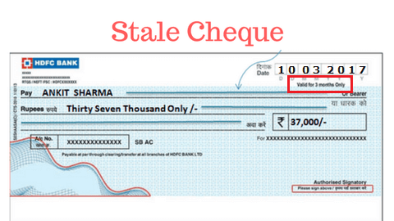 स्टेल चेक Stale Cheque