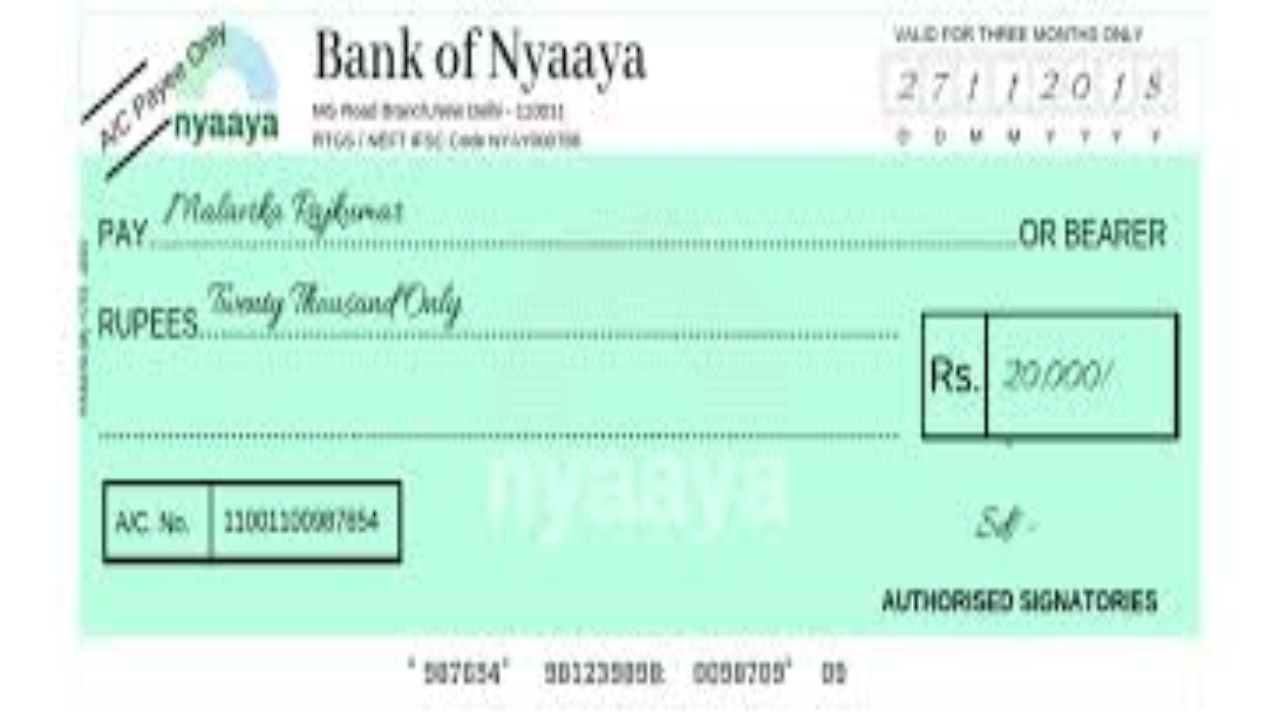 ओपन चेक Open Cheque