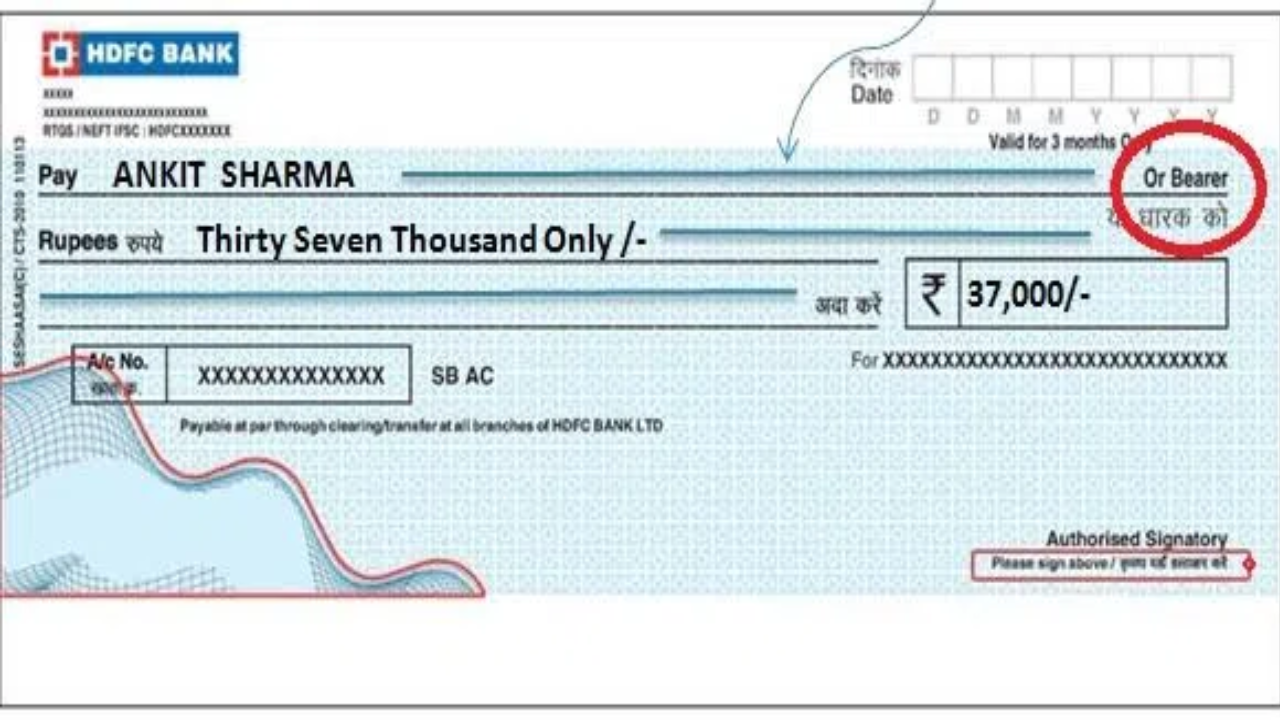 बेअरर चेक Bearer Cheque