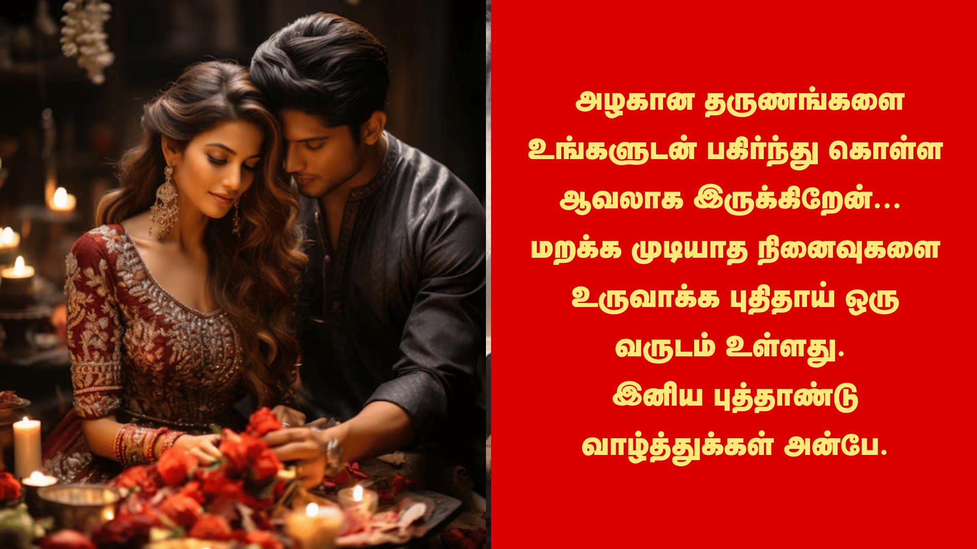 2025 Happy New Year Wishes and Romantic Quotes in Tamil for Love