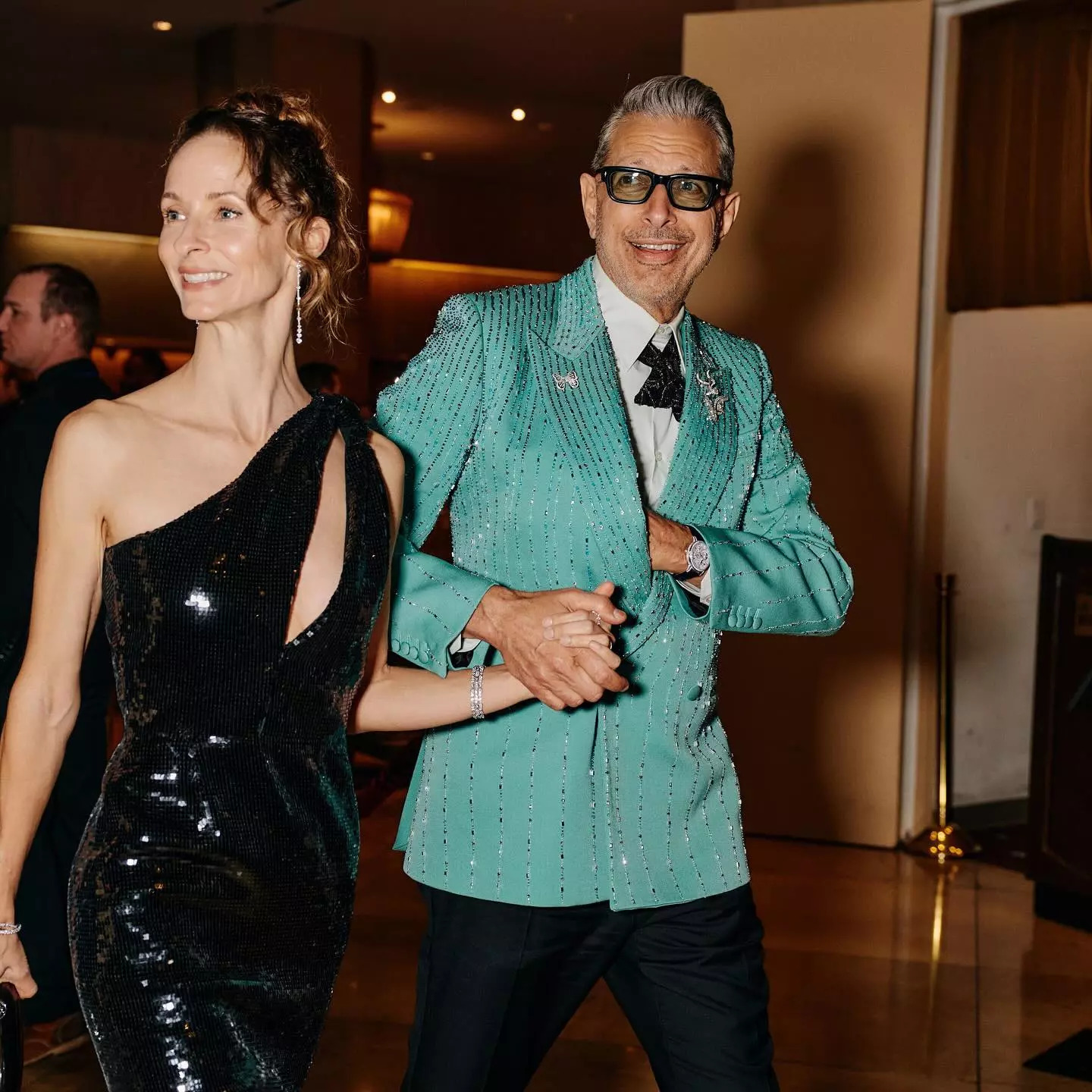 Jeff Goldblum-Emilie Livingston Spreading Love And Affection 