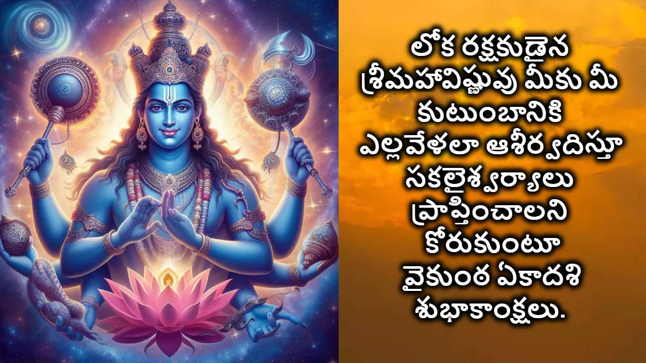 Vaikuntha Ekadashi Wishes In Telugu వైకుంఠ ఏకాదశి శుభాకాంక్షలు 