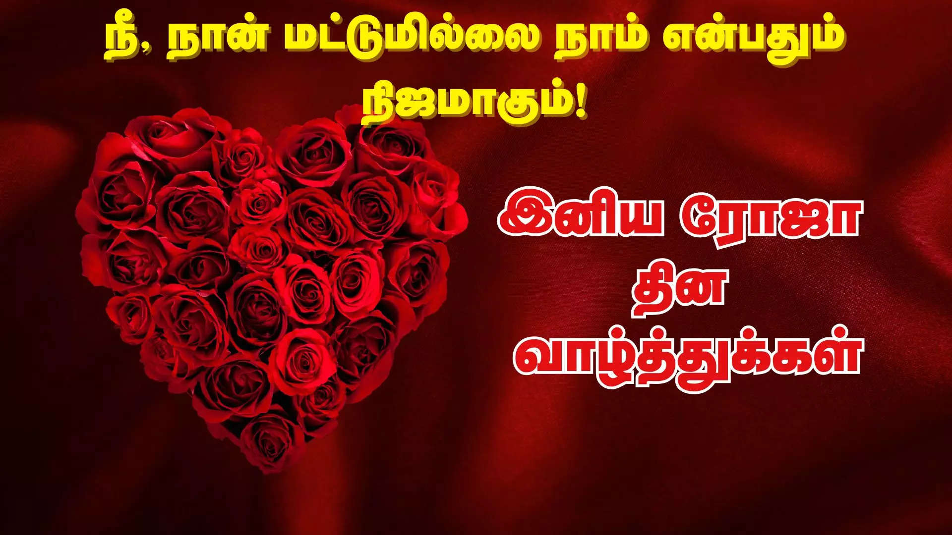 நீ நான் மட்டுமில்லை நாம் என்பதும் நிஜமாகும்  இனிய ரோஜா தின நல்வாழ்த்துக்கள் 2025