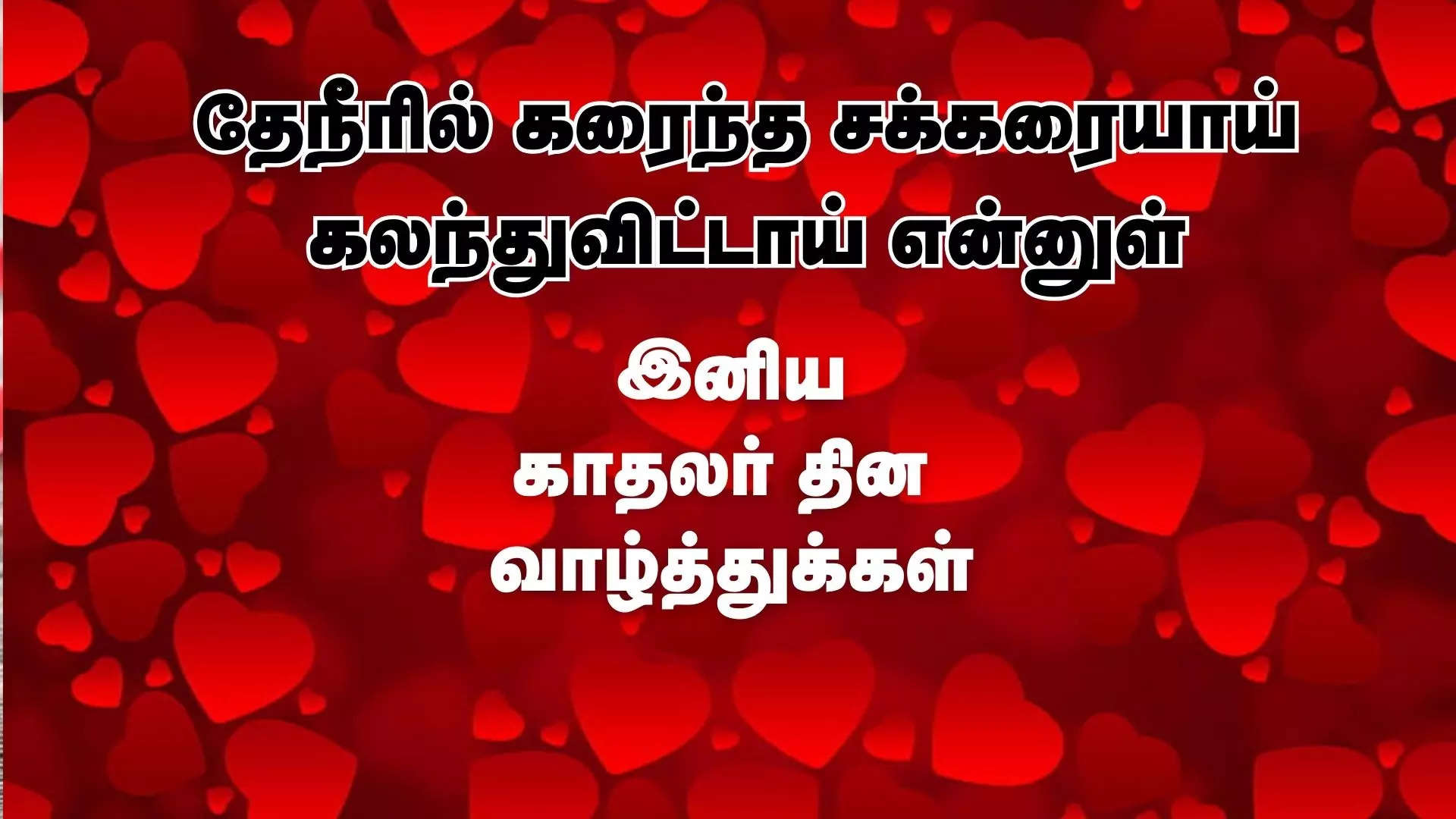 தேநீரில் கரைந்த சக்கரையாய்  கலந்துவிட்டாய் என்னுள் காதலர் தின வாழ்த்து 2025