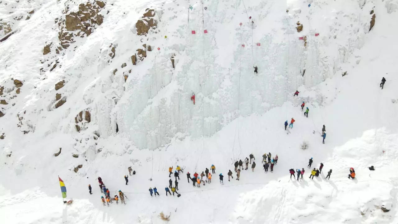ITBP organises ice wall climbing competition