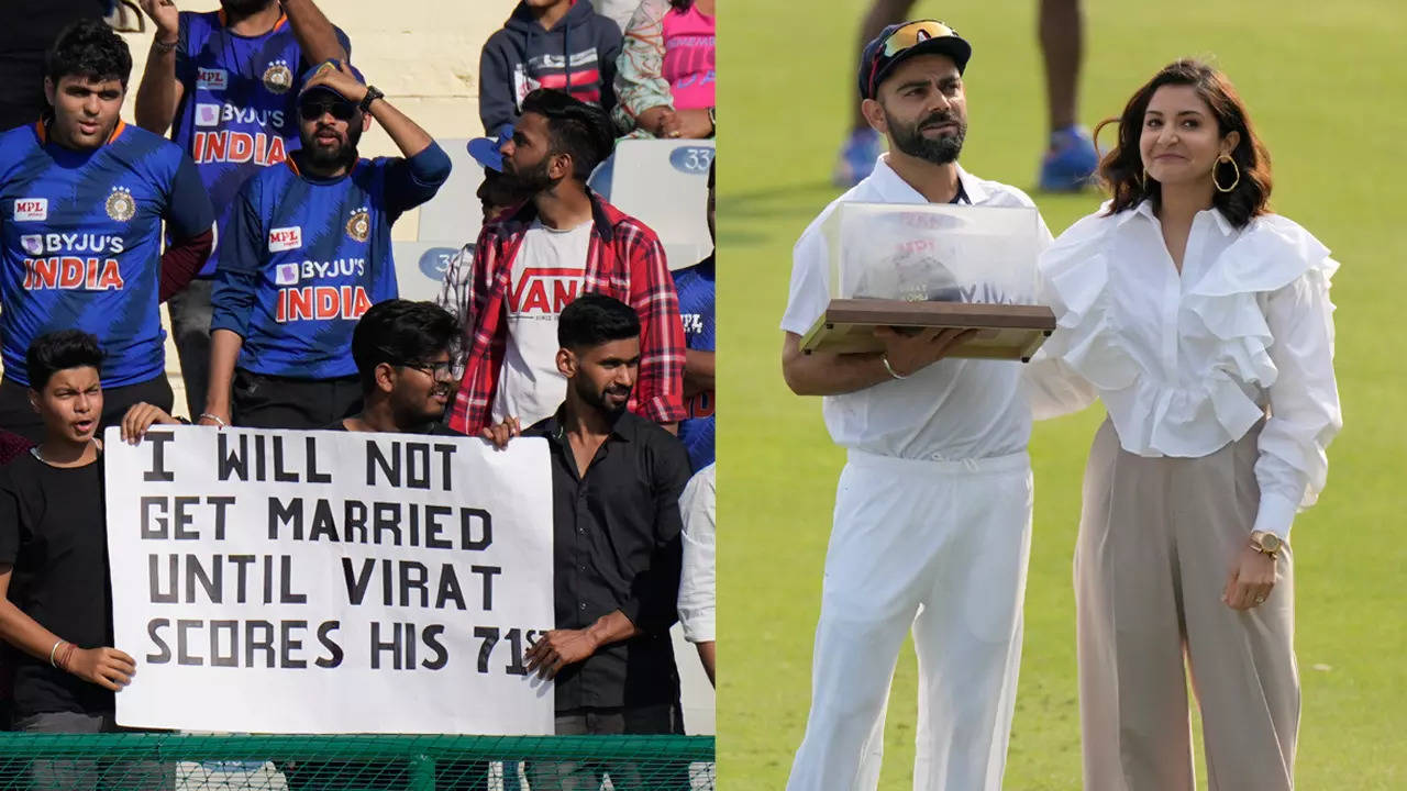 Photo of Kohli fan's hilarious 'I will not get married' poster goes viral amid Ind vs SL 1st Test