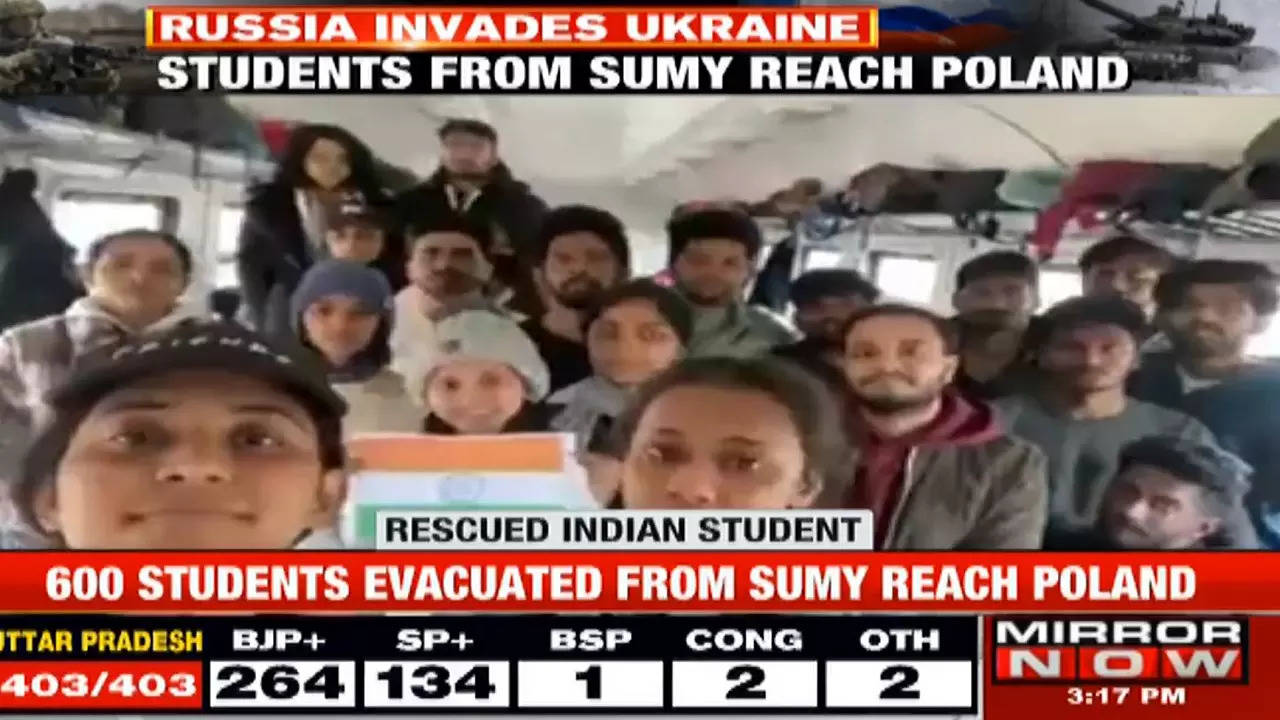 Indian students evacuated from Sumy to reach India