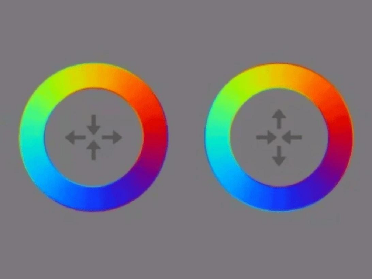 Optical illusion circles arrows