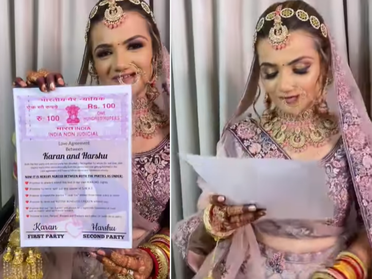 Never give spoilers of web series: Bride asks groom to not do these things  in marriage contract [Viral Video]