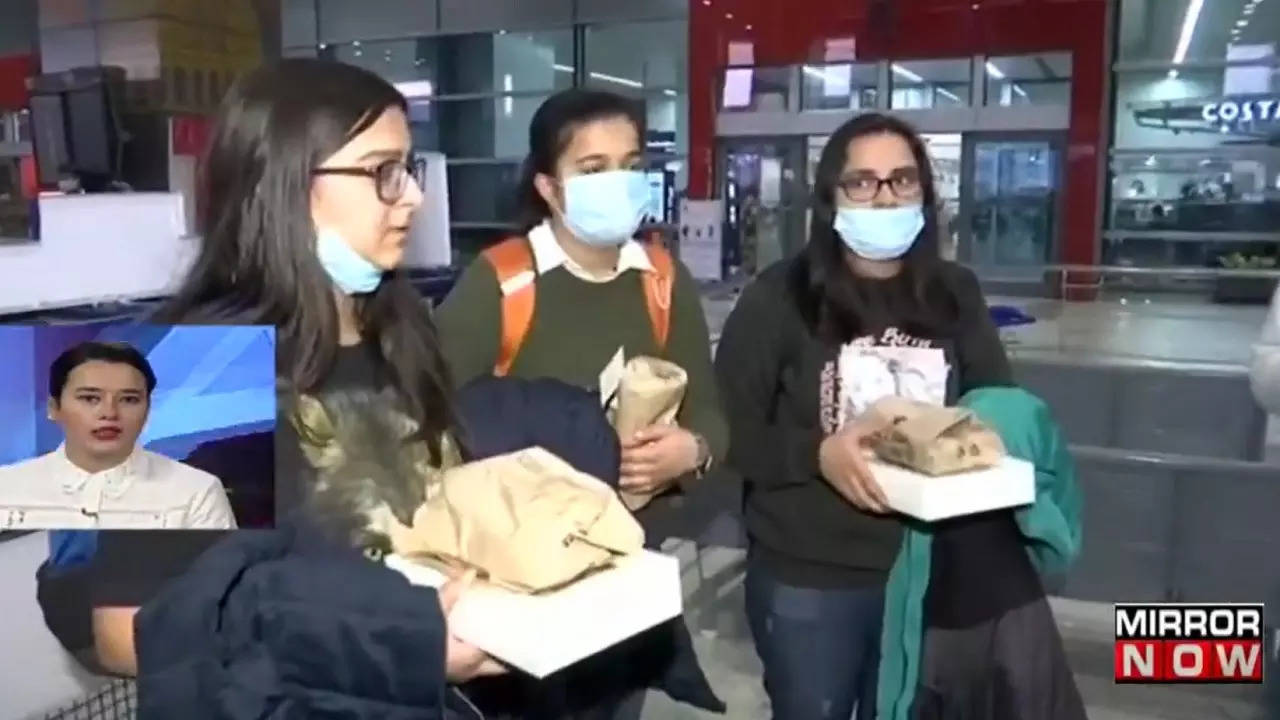 Indian students stranded in Ukraine reach Delhi