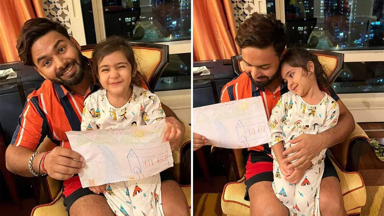 Rishabh Pant clicked pictures with Rohit Sharma's daughter Samaira