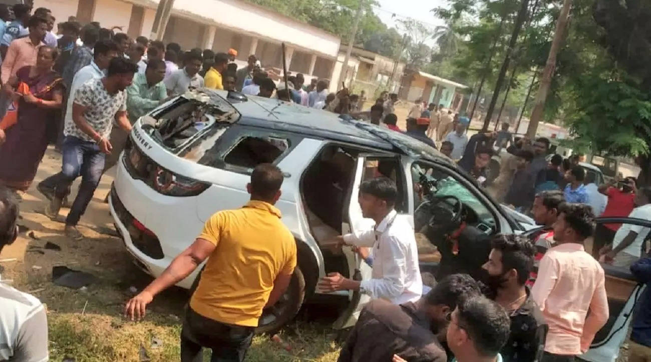 Odisha MLA rams car into crowd