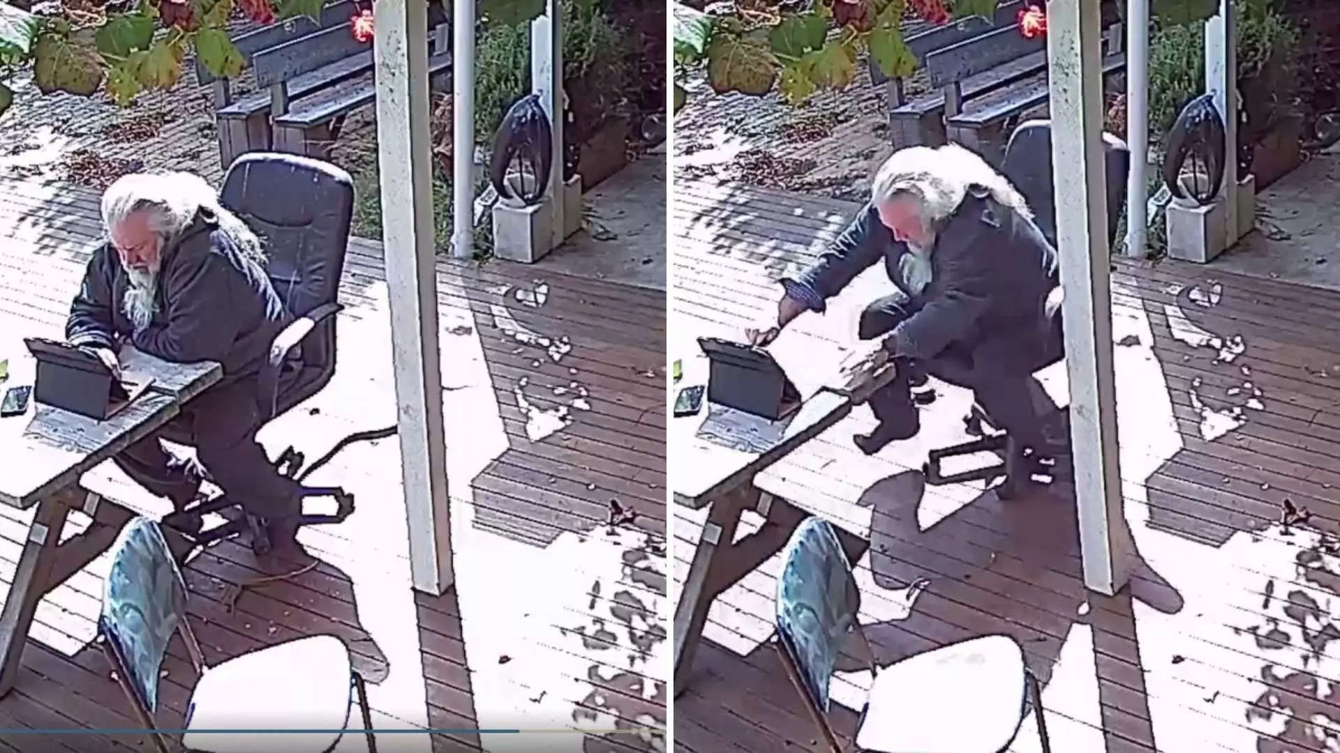 Gippsland's Malcolm had an unexpected encounter on his deck | Image: Reddit