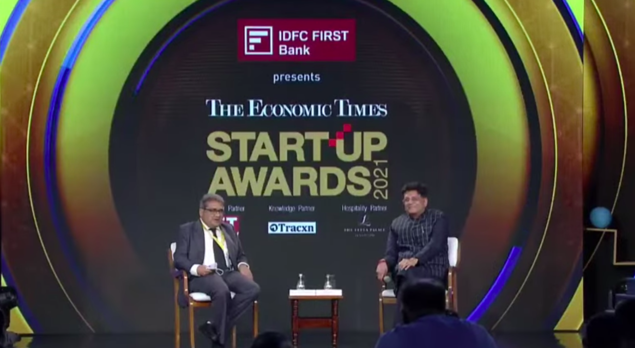 Piyush Goyal at ET Startup Awards