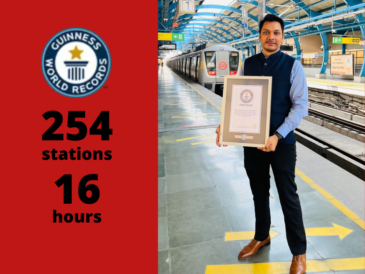 Prafful Singh DMRC Guinness World Record