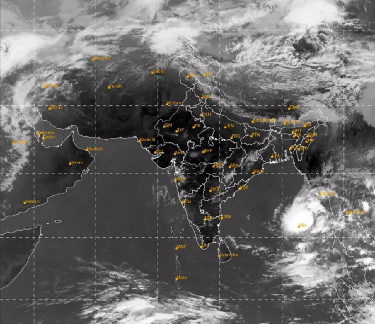 Satellite image of Cyclone Asani