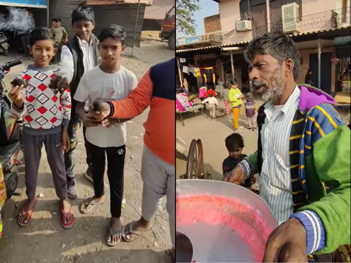 Pratap Singh sells cotton candy in exchange for human hair