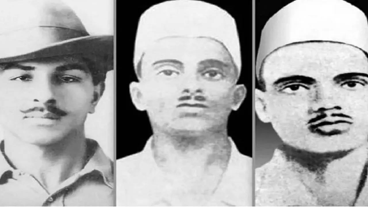 Bhagat Singh, Sukhdev and Rajguru (L to R)