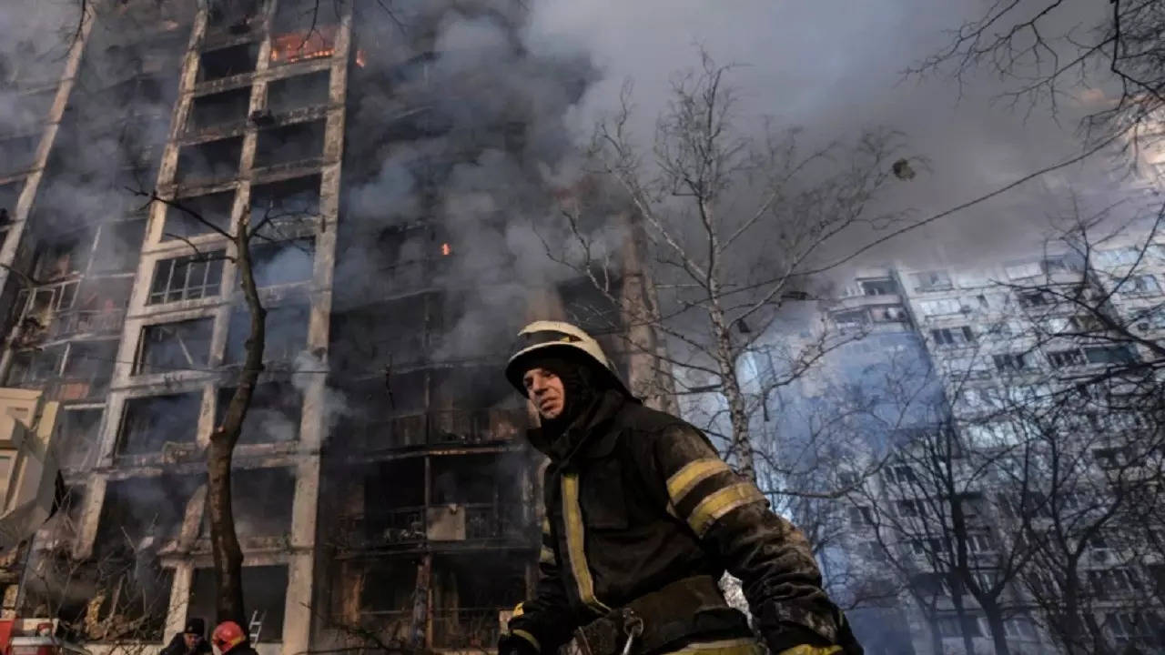 Russian shelling in Kyiv