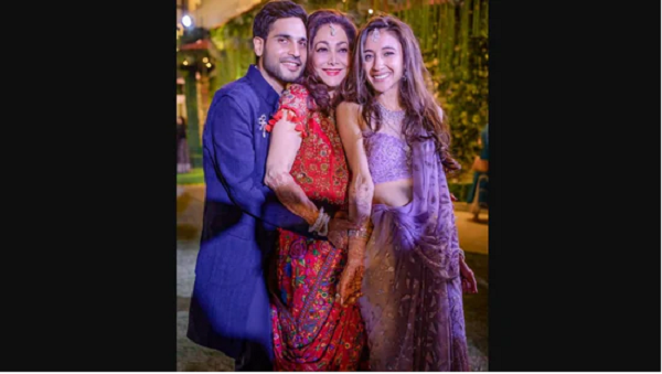 Tina Ambani with son Anmol and daughter-in-law Khrisha