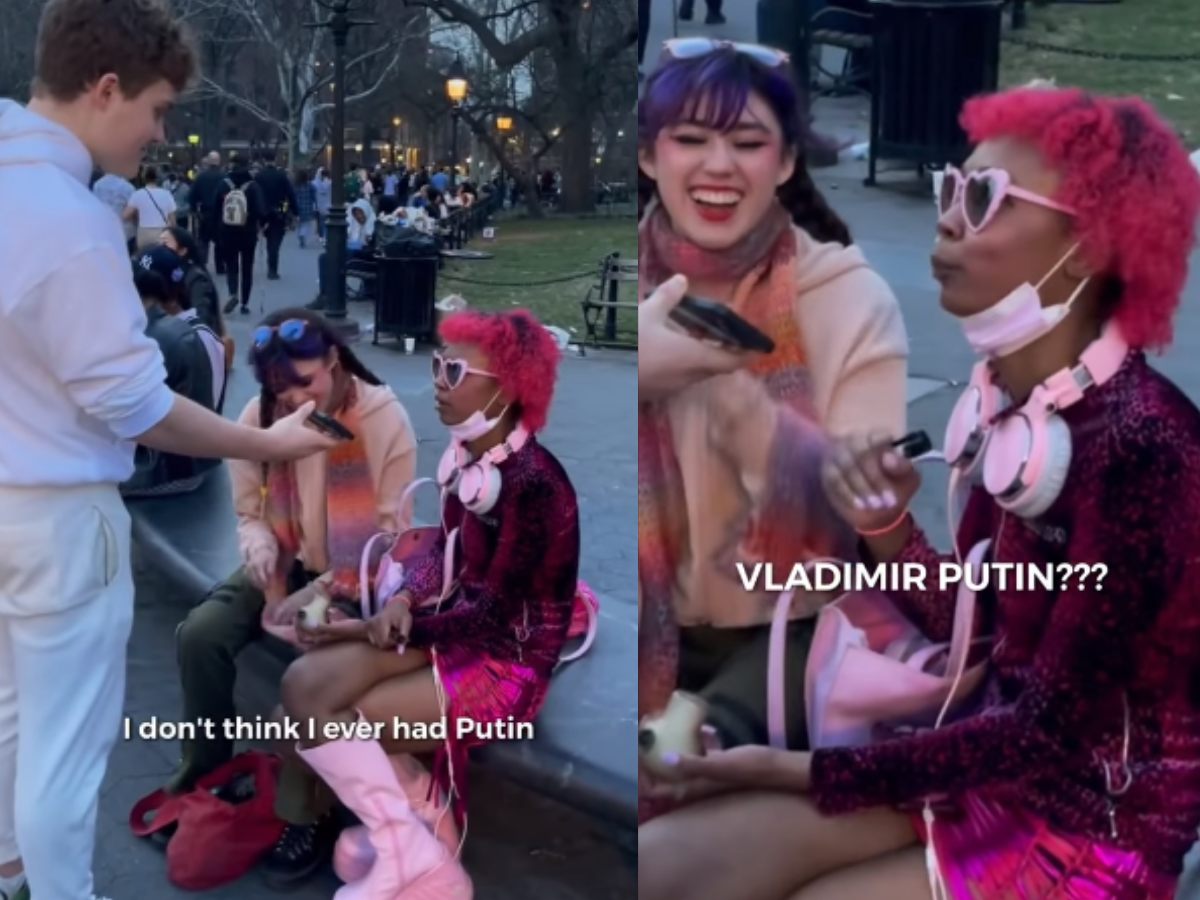 Woman mistakes Putin for poutine