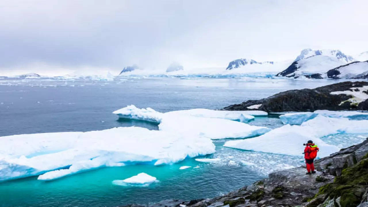 Frozen landscape in Antarctica