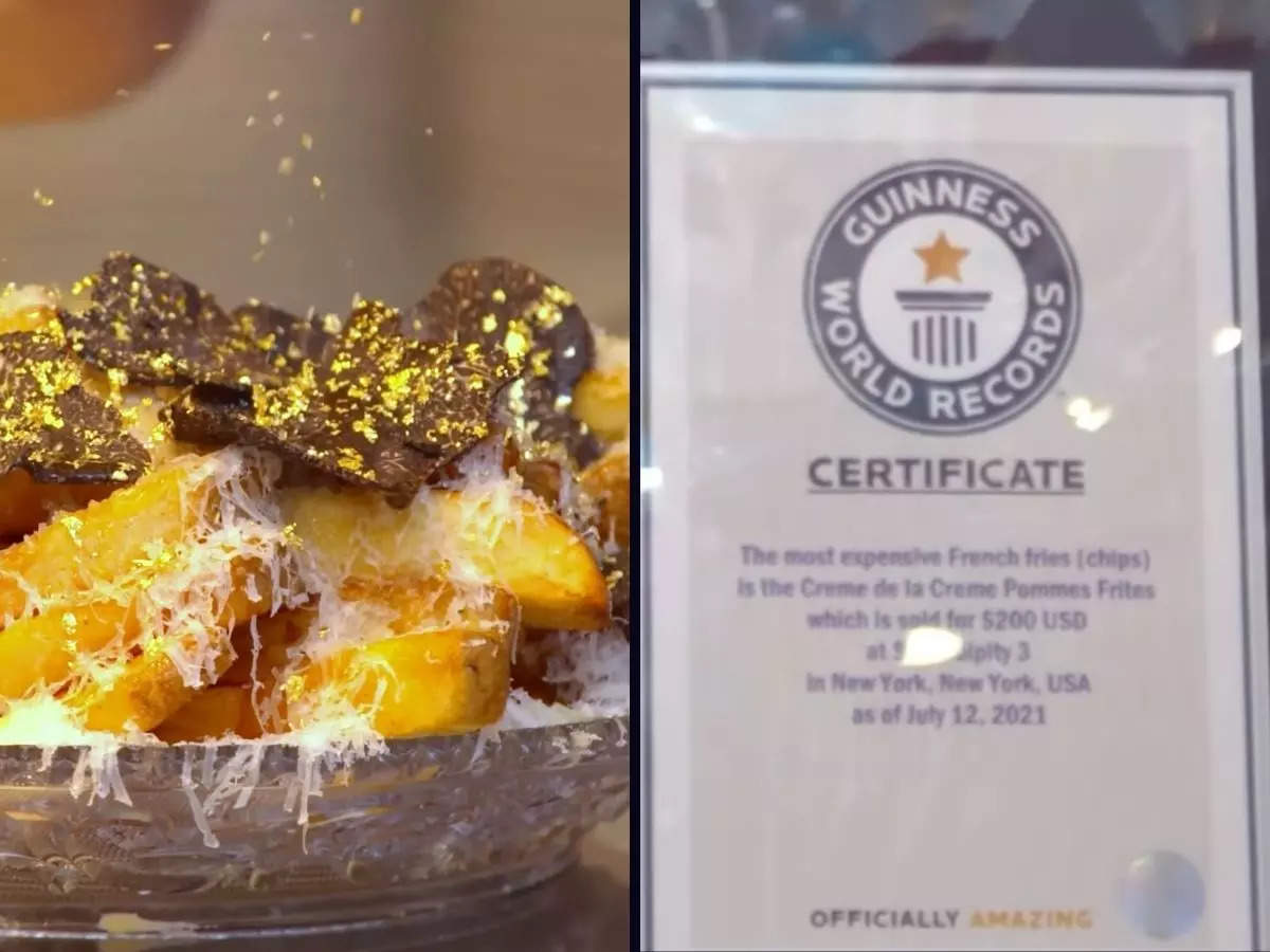 ‘Crème dela Crème Pommes Frites’ are the world's most expensive french fries | Image courtesy: Guinness World Records