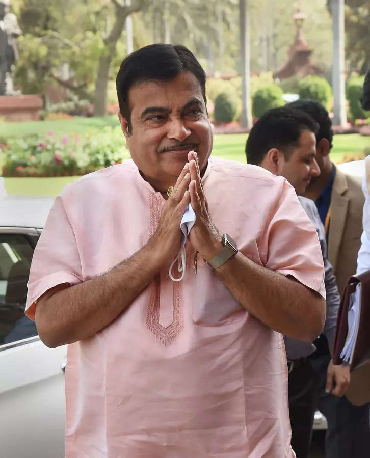Union Minister of Road Transport and Highways Nitin Gadkari during th...