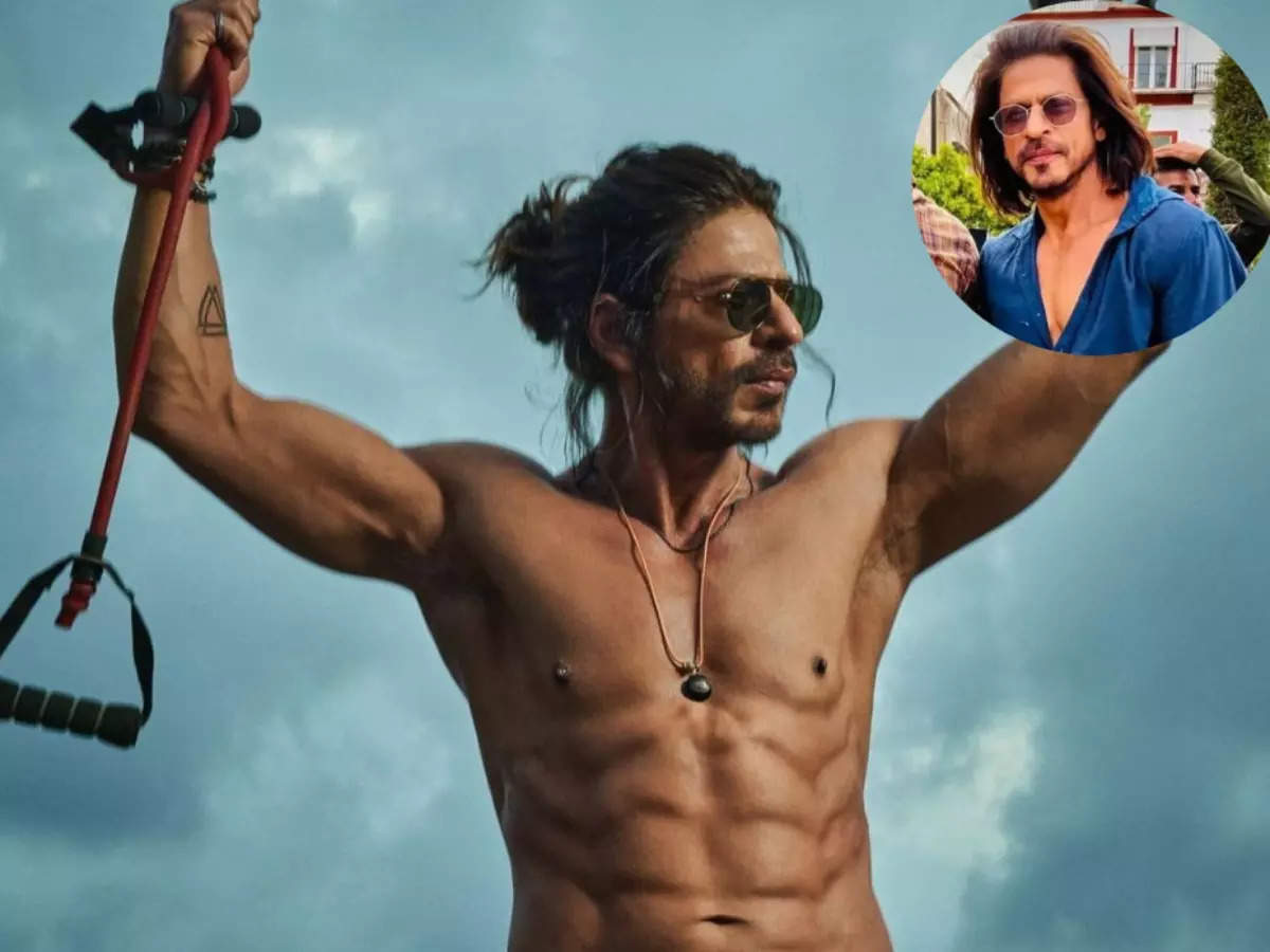 Shah Rukh Khan se ve adorable meciendo su cabello largo En medio de la sesión de Pathaan, mira las fotos virales con fanáticos de España