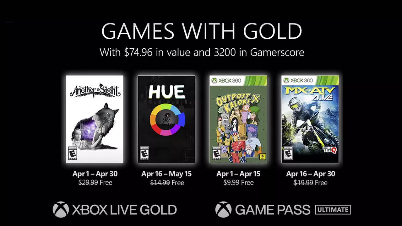 Xbox Live Gold Free Games for the Month of April 2022