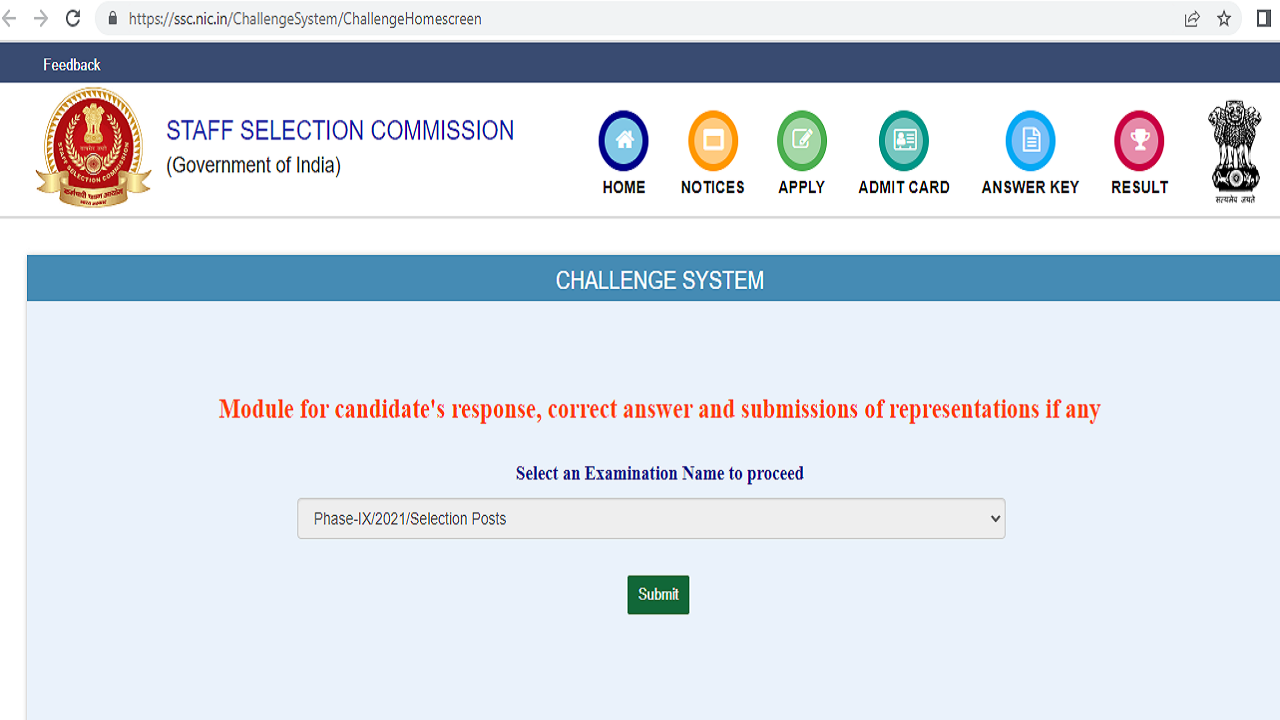 SSC Phase 9 Answer Key 2021: Released, check Phase IX Selection posts ...