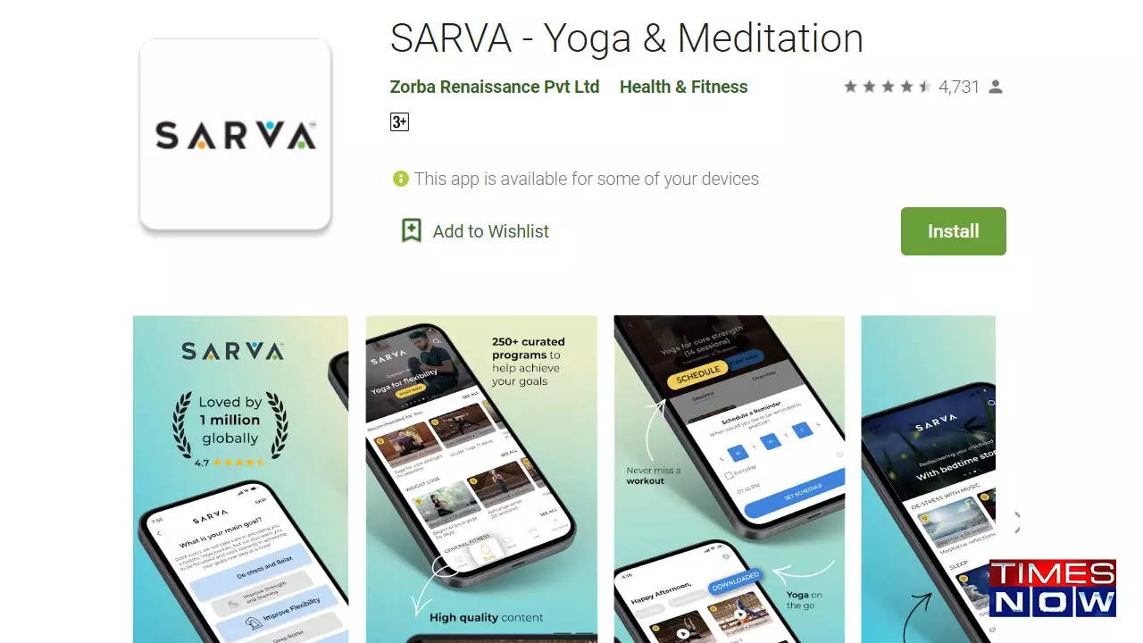 SARVA is an online yoga app to practice yoga for weight loss, meditation to help you sleep and live a healthy life