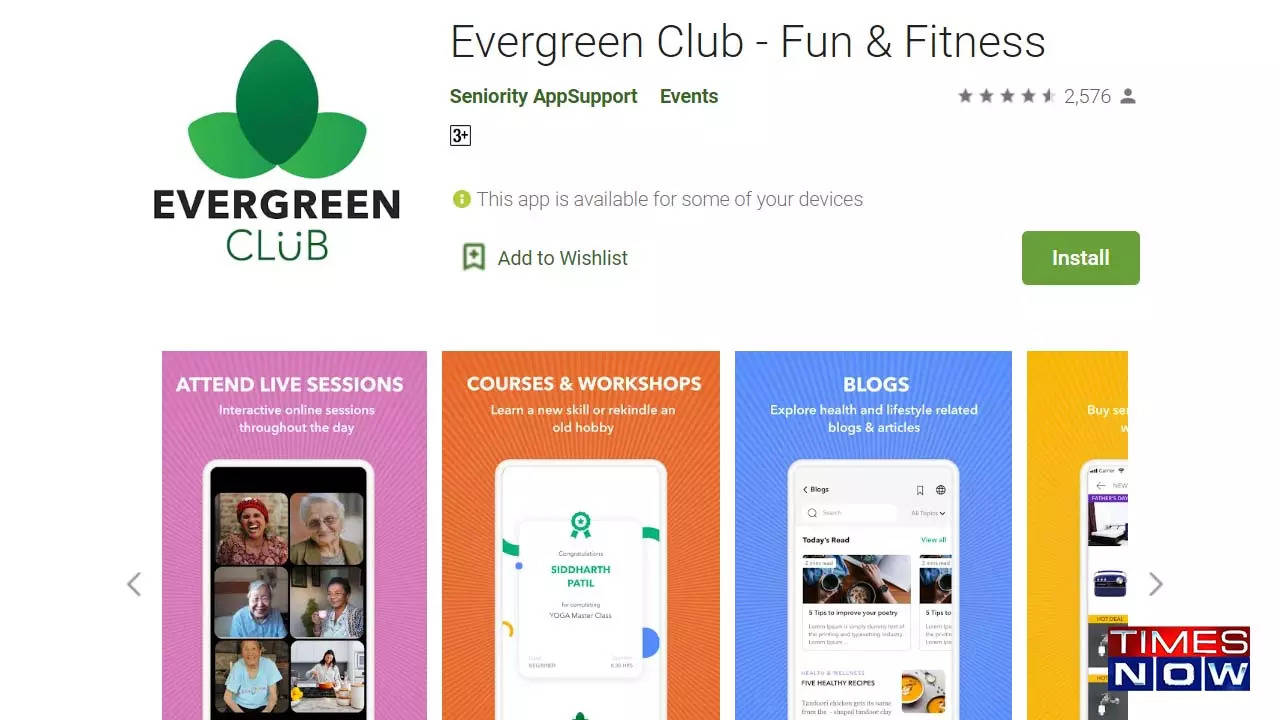Evergreen Club - a digital platform specially designed for senior citizens