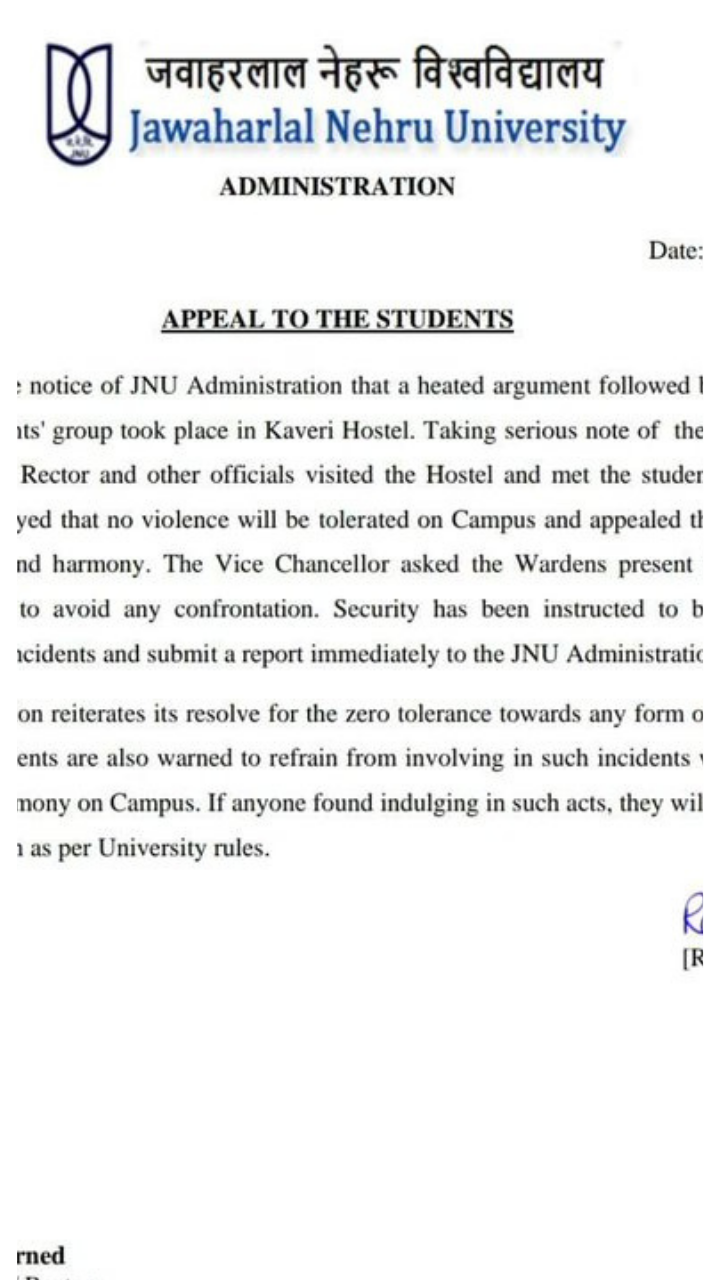 JNU warns students