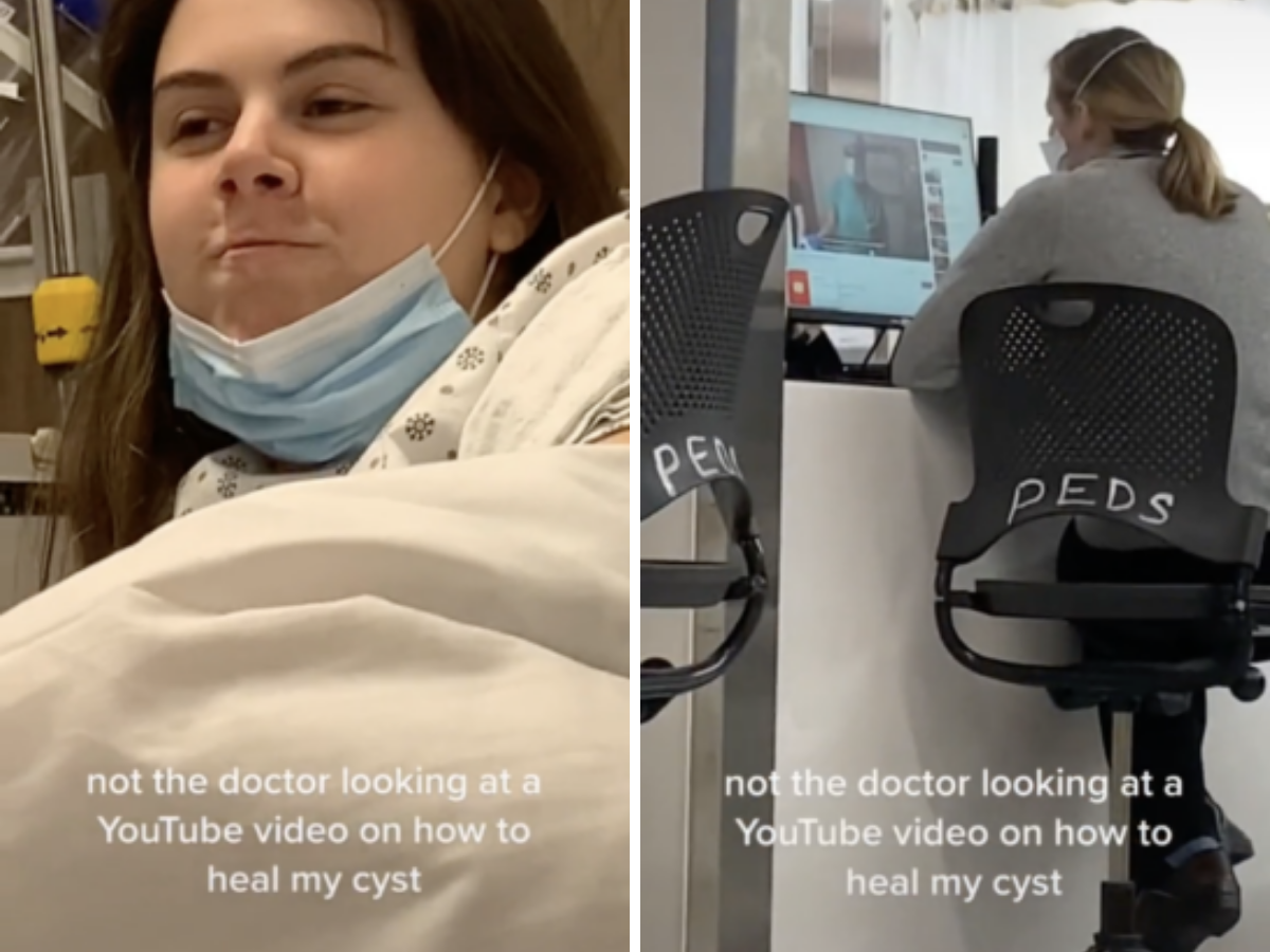 TikToker claims her doctor looked up YouTube videos on how to treat her cyst